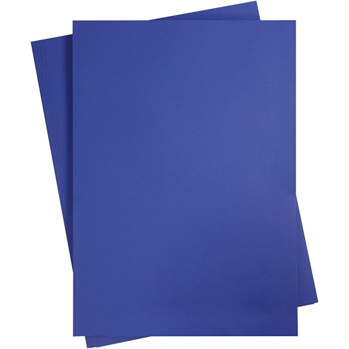 Gekleurd Karton, A2, vel 420x594 mm, 180 gr, koningsblauw, 10 vel/ 1 doos