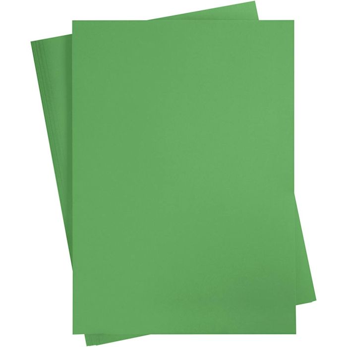 Gekleurd Karton, A2, vel 420x594 mm, 180 gr, gras groen, 10 vel/ 1 doos