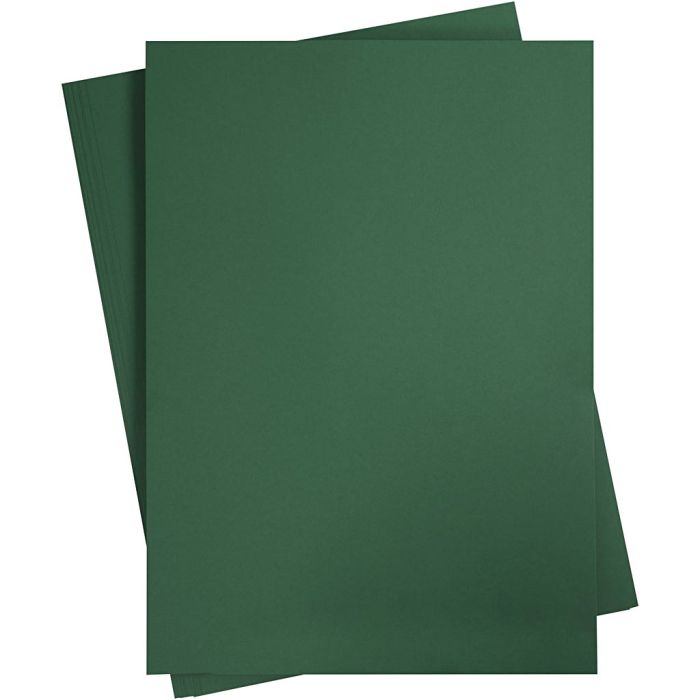 Gekleurd Karton, A2, vel 420x594 mm, 180 gr, donkergroen, 10 vel/ 1 doos