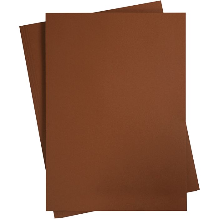 Gekleurd Karton, A2, vel 420x594 mm, 180 gr, donkerbruin, 10 vel/ 1 doos