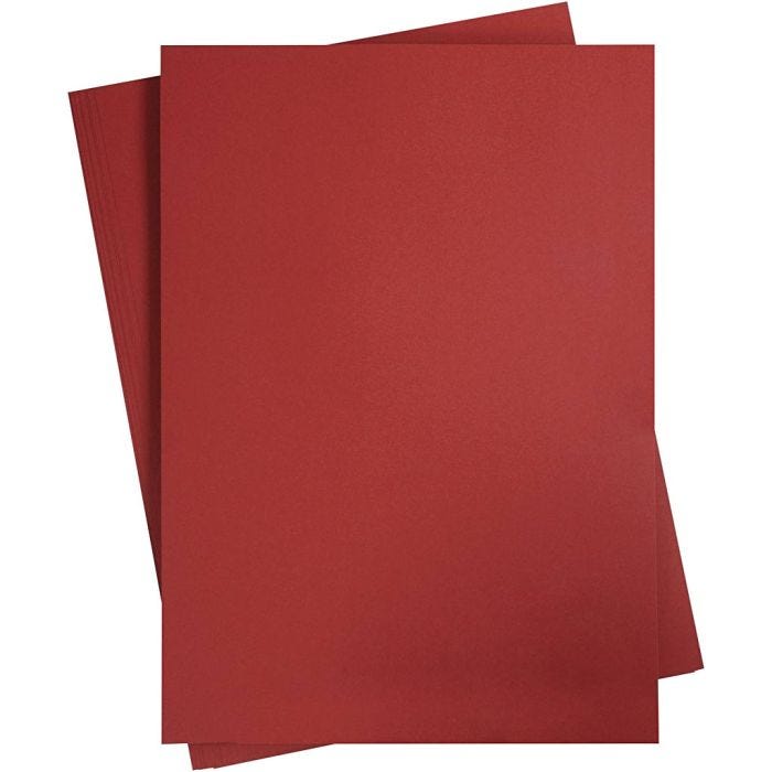 Gekleurd Karton, A2, vel 420x594 mm, 180 gr, donkerrood, 10 vel/ 1 doos