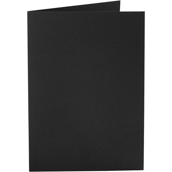 Kaarten, afmeting kaart 10,5x15 cm, 220 gr, zwart, 10 stuk/ 1 doos