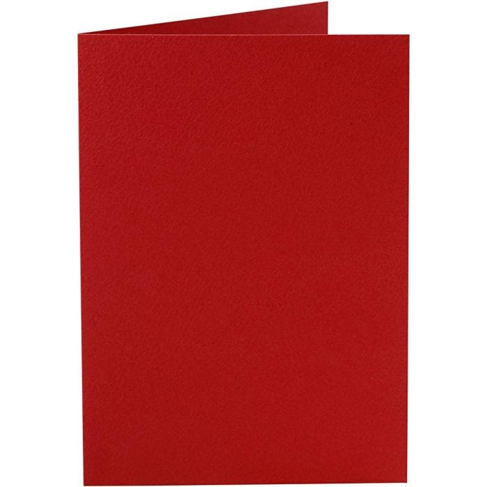 Kaarten, afmeting kaart 10,5x15 cm, 220 gr, rood, 10stuk/ 1 doos