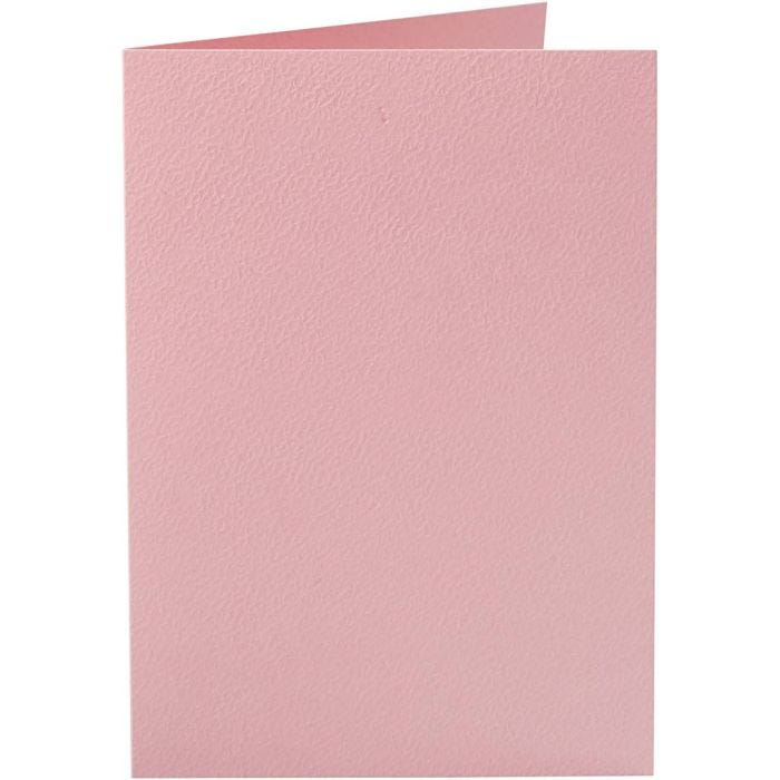 Kaarten, afmeting kaart 10,5x15 cm, 220 gr, roze, 10 stuk/ 1 doos