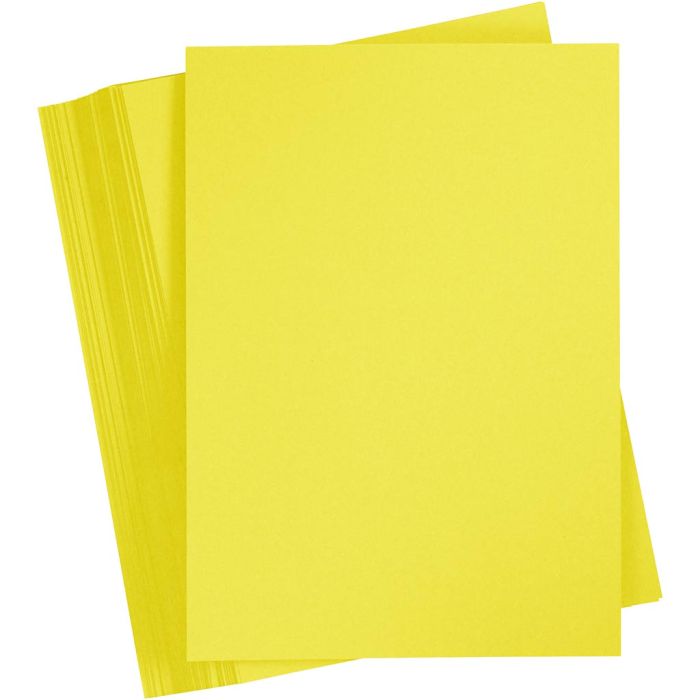 Gekleurd Karton, A5, 180 gr, sun yellow, 100 vel/ 1 doos
