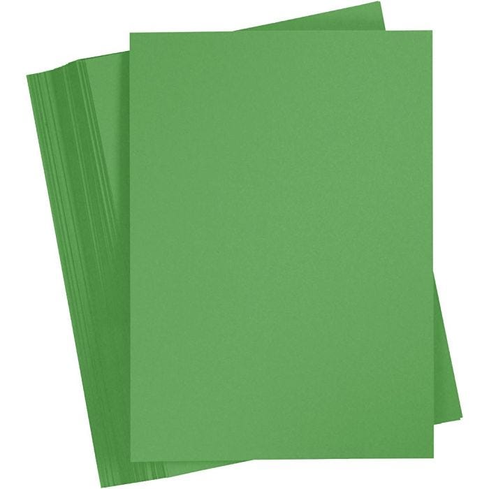 Gekleurd Karton, A5, 180 gr, gras groen, 100 vel/ 1 doos