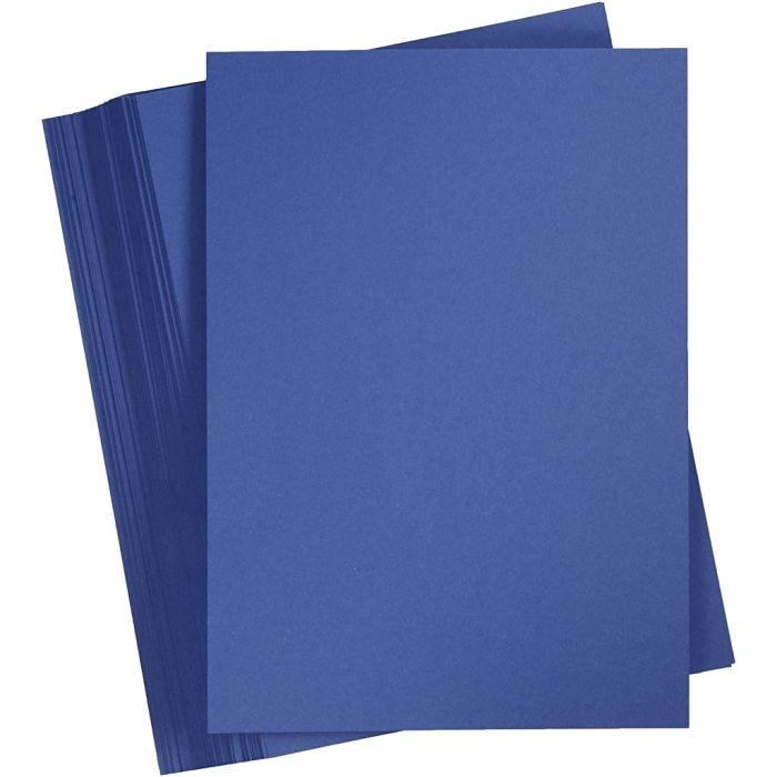 Gekleurd Karton, A5, 180 gr, donkerblauw, 100 vel/ 1 doos