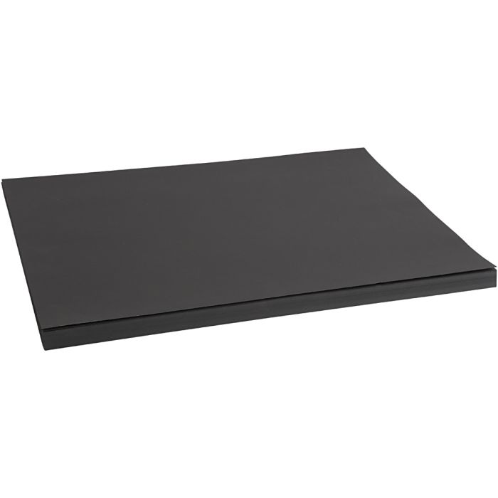 Gekleurd Karton, A2, vel 420x594 mm, 200 gr, zwart, 100 vel/ 1 doos