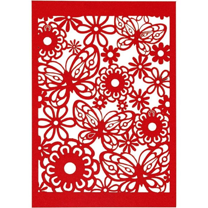 Patroonkarton, vel 10,5x15 cm, 200 gr, rood, 10 stuk/ 1 doos