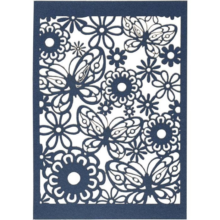 Patroonkarton, vel 10,5x15 cm, 200 gr, blauw, 10stuk/ 1 doos