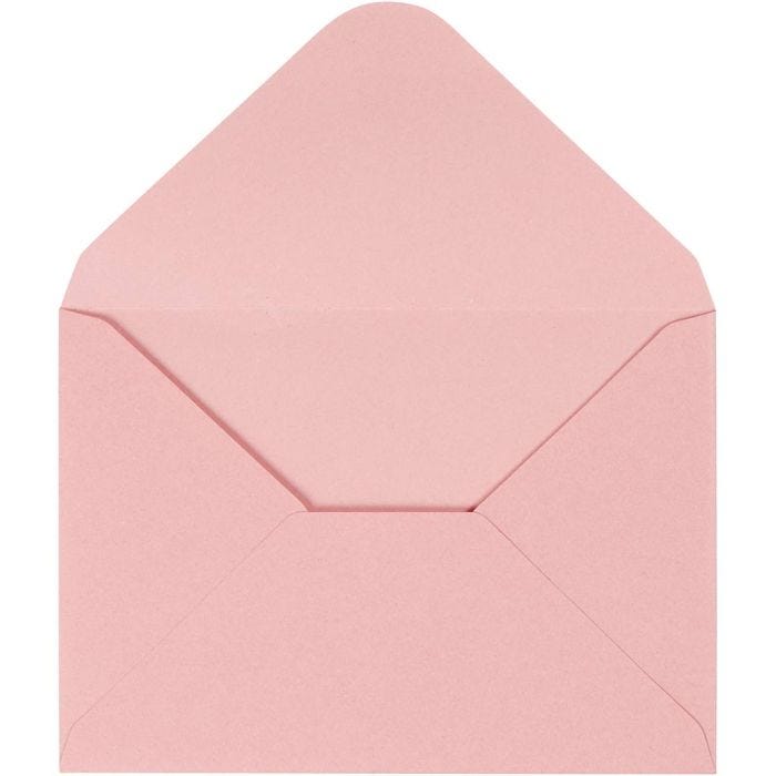 Enveloppen, afmeting envelop 11,5x16 cm, 110 gr, lichtrood, 10 stuk/ 1 doos