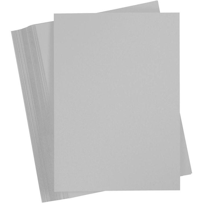 Gekleurd Karton, A4, vel 210x297 mm, 180 gr, grijs, 100 vel/ 1 doos