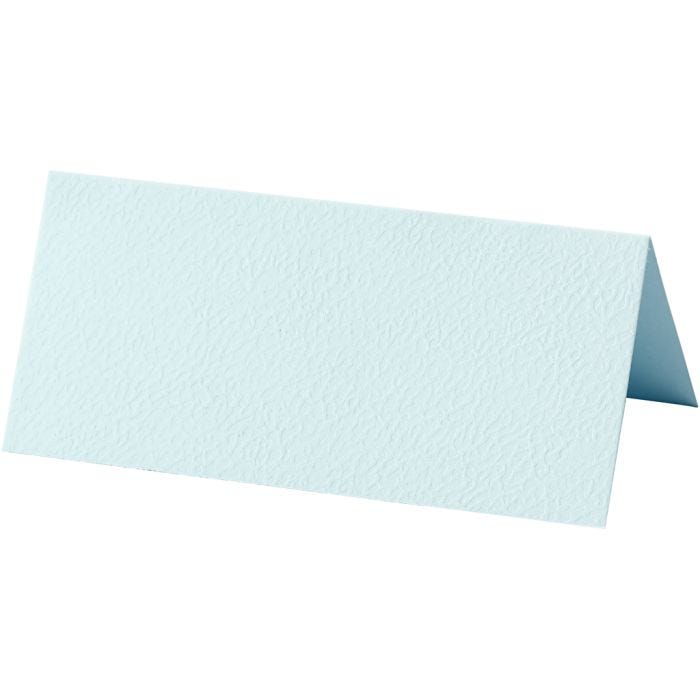 Naamkaarten, afm 9x4 cm, 220 gr, lichtblauw, 10 stuk/ 1 doos