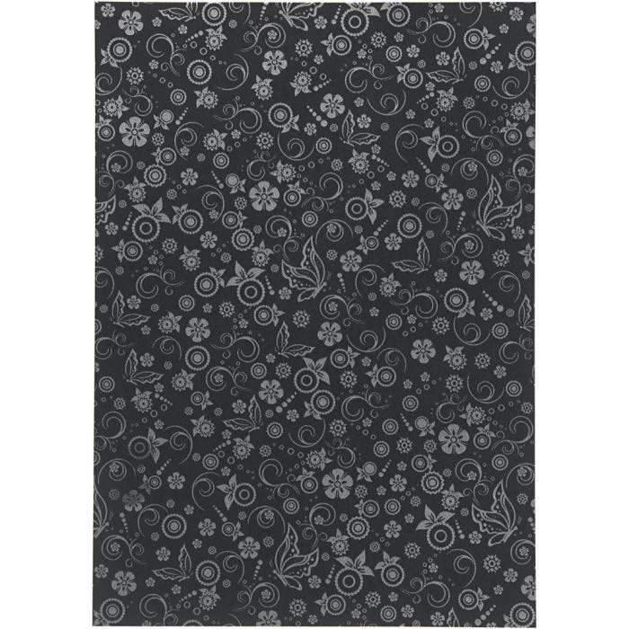Papier, A4, vel 210x297 mm, 80 gr, zwart, 20 vel/ 1 doos