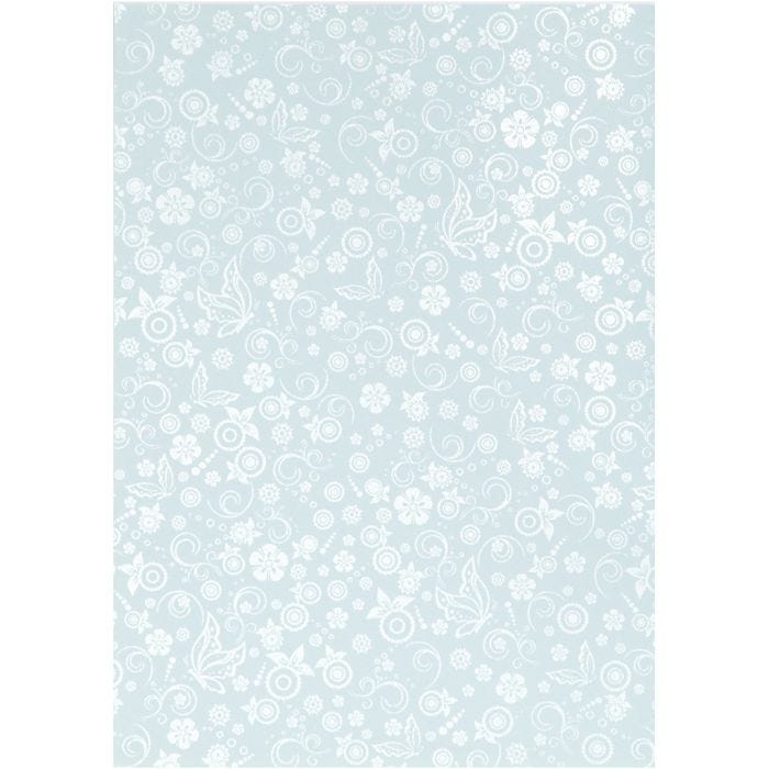 Papier, A4, vel 210x297 mm, 80 gr, lichtblauw, 20 vel/ 1 doos