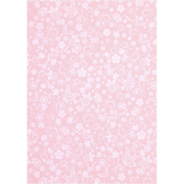 Papier, A4, vel 210x297 mm, 80 gr, lichtrood, 20 vel/ 1 doos