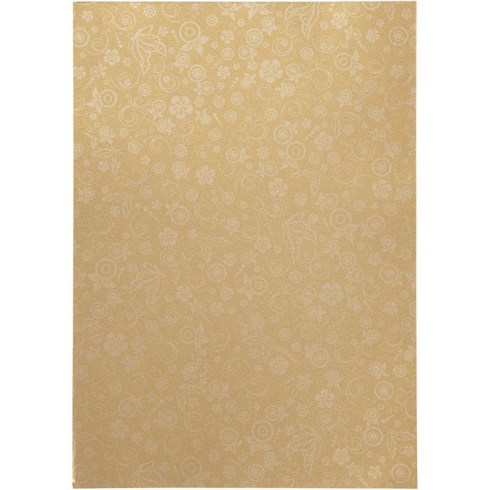 Papier, A4, vel 210x297 mm, 80 gr, goud, 20 vel/ 1 doos