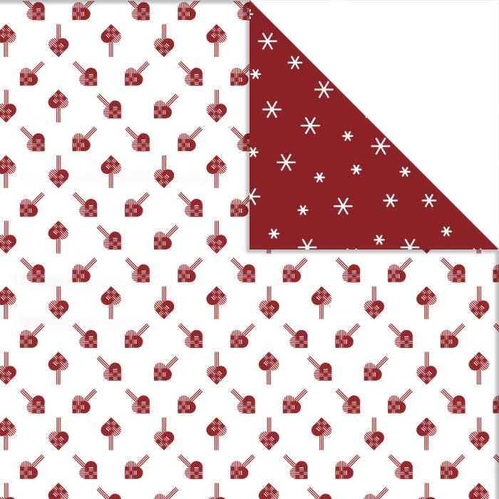 Design Papier, harten &amp; ijskristallen, vel 30,5x30,5 cm, 180 gr, 3 vel/ 1 doos