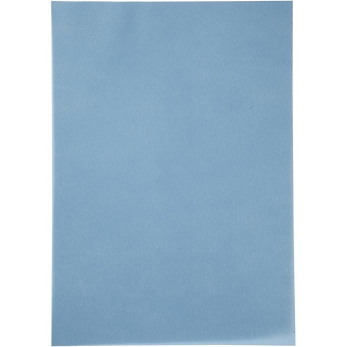 Vellumpapier, A4, vel 210x297 mm, 100 gr, blauw, 10 vel/ 1 doos