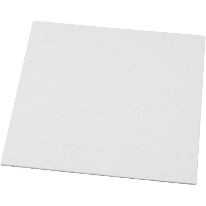 Canvas Paneel, afm 20x20 cm, dikte 3 mm, 280 gr, wit, 1 stuk