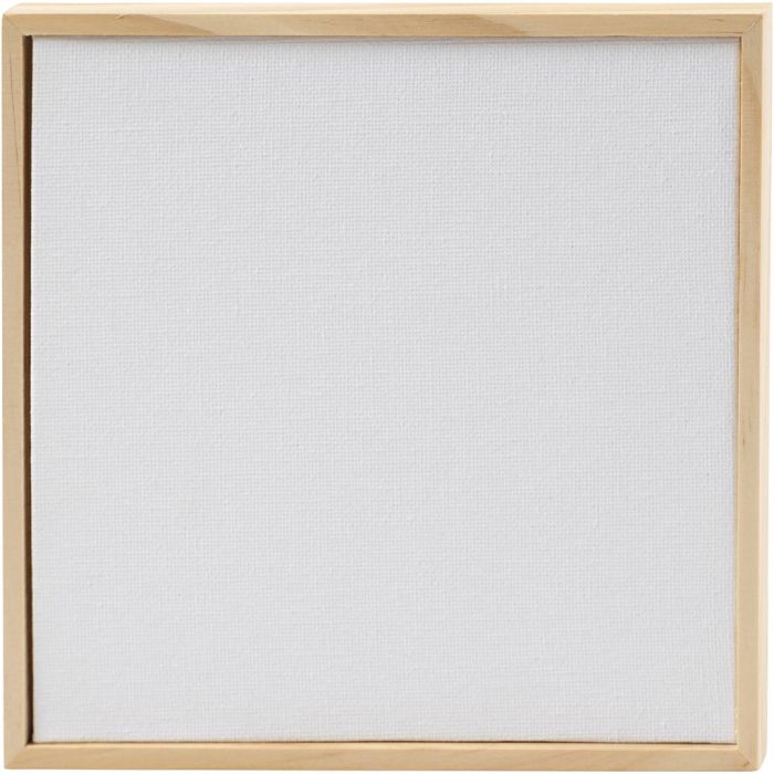 Canvas paneel met lijst, afm 15,8x15,8 cm, 280 gr, wit, 10 stuk/ 1 doos