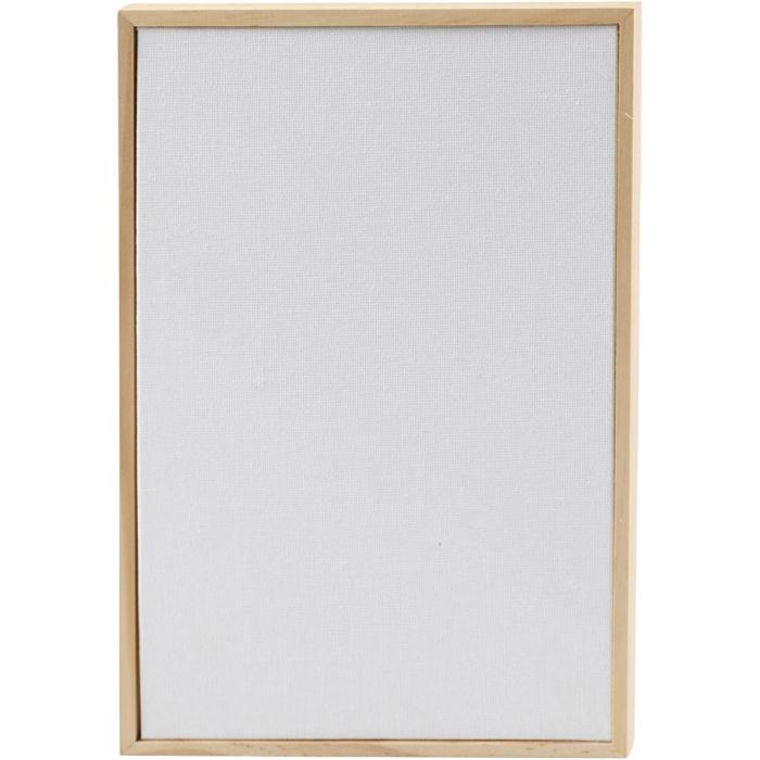 Canvas paneel met lijst, afm 15,8x23,8 cm, 280 gr, wit, 1 stuk
