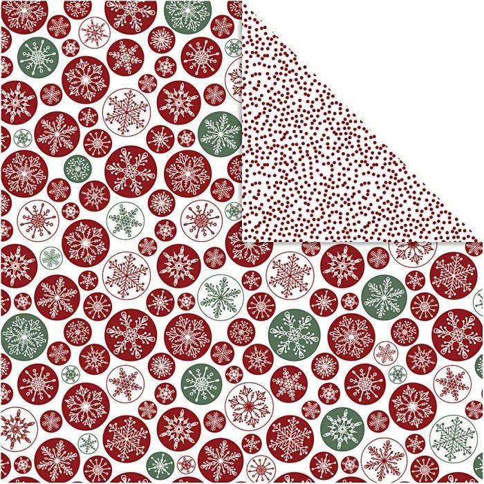 Design papier, ijskristallen &amp; stippen, vel 30,5x30,5 cm, 180 gr, 5 vel/ 1 doos