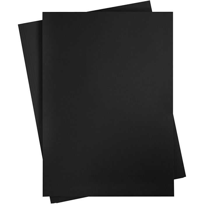 Gekleurd Karton, vel 460x640 mm, 210-220 gr, zwart, 25vel/ 1 doos