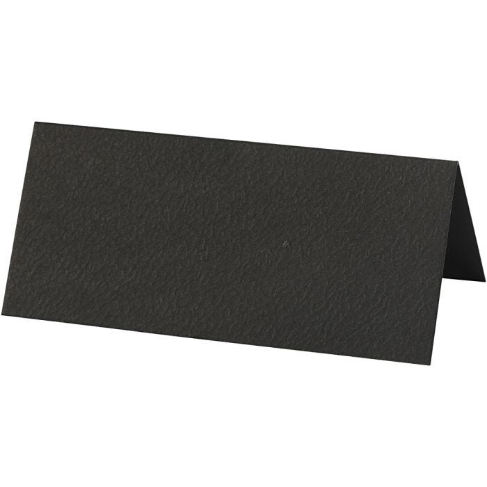 Naamkaarten, afm 9x4 cm, 220 gr, zwart, 20 stuk/ 1 doos