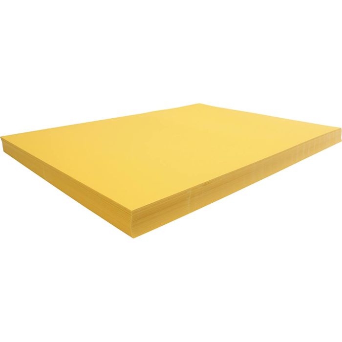 Gekleurd Karton, vel 50x70 cm, 270 gr, sun yellow, 10 vel/ 1 doos