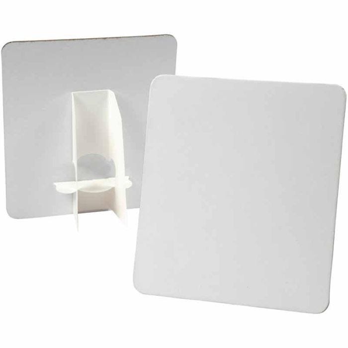 Deco plaat, afm 17x19 cm, dikte 2 mm, wit, 5 stuk/ 1 doos