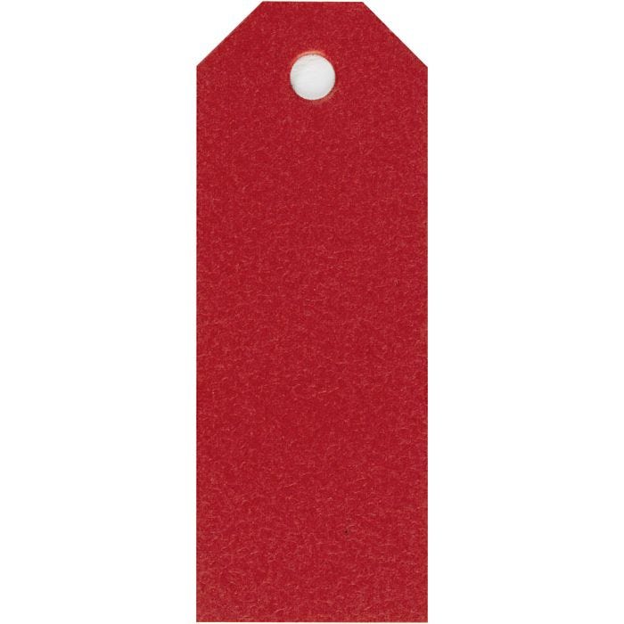 Manilla-labels, afm 3x8 cm, 220 gr, rood, 20 stuk/ 1 doos