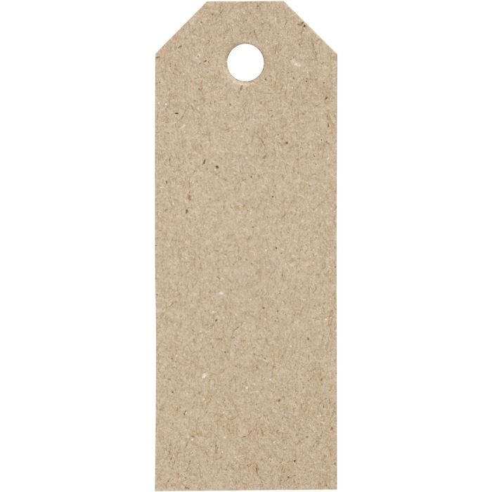 Manilla-labels, afm 3x8 cm, 220 gr, naturel, 20 stuk/ 1 doos