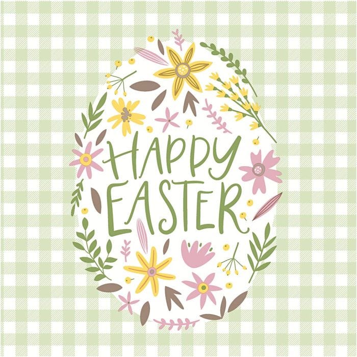Servetten, Happy Easter, afm 33x33 cm, 20 stuk/ 1 doos