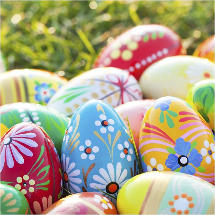 Servetten, Paaseieren, afm 33x33 cm, 20 stuk/ 1 doos