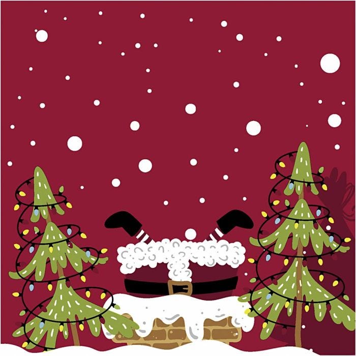 Servetten, Kerstbezoeker, afm 33x33 cm, 20 stuk/ 1 doos
