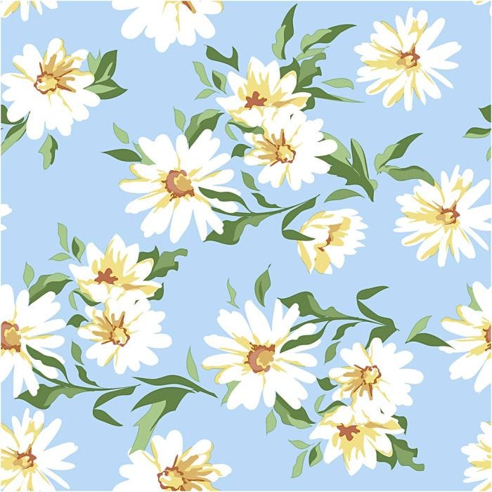 Servetten, madeliefjes, afm 33x33 cm, 20 stuk/ 1 doos