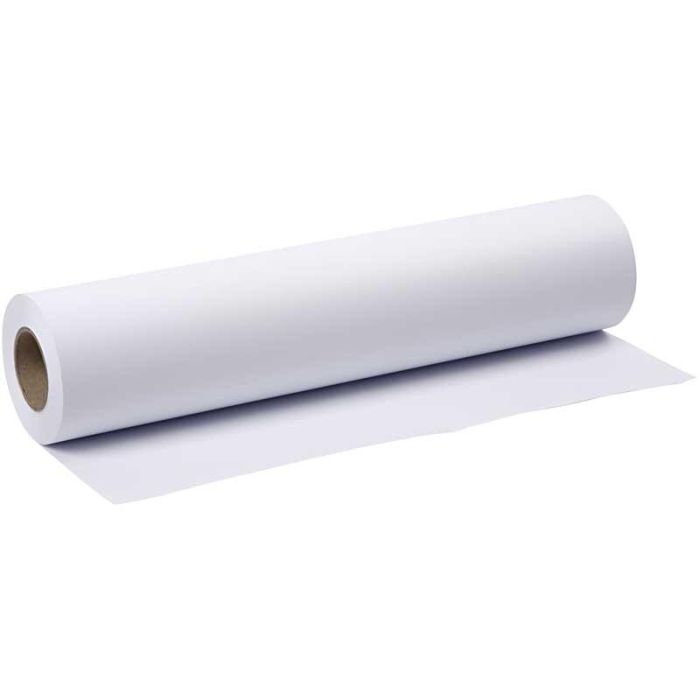 Tekenpapier op rol, B: 42 cm, 80 gr, wit, 50 m/ 1 rol