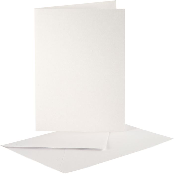 Parelmoer kaarten en enveloppen, afmeting kaart 10,5x15 cm, afmeting envelop 11,5x16,5 cm, crème, 10 set/ 1 doos