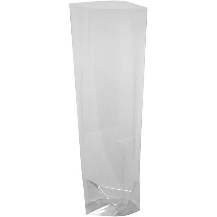 Cellofaan zak, H: 16 cm, afm 6,5x4,5 cm, dikte 25 my, 20 stuk/ 1 doos