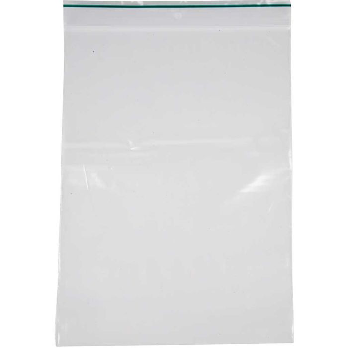 Zip Lock zakjes, afm 17x23 cm, dikte 0,05 mm, 100 stuk/ 1 doos