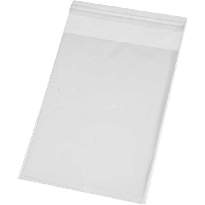 Cellofaan Zakjes, H: 12,9 cm, B: 9,7 cm, dikte 25 my, 200 stuk/ 1 doos