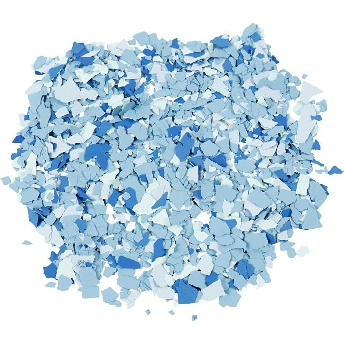 Terrazzo vlokken, blauw, 90gr/ 1 Doosje