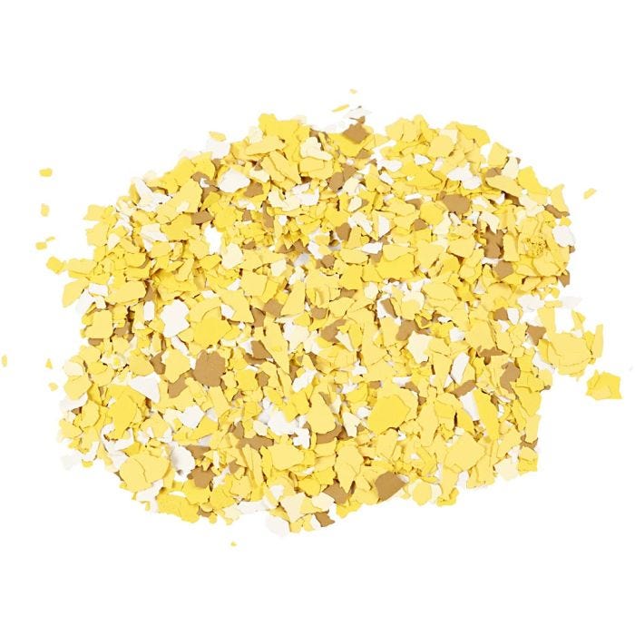 Terrazzo vlokken, geel, 90gr/ 1 Doosje