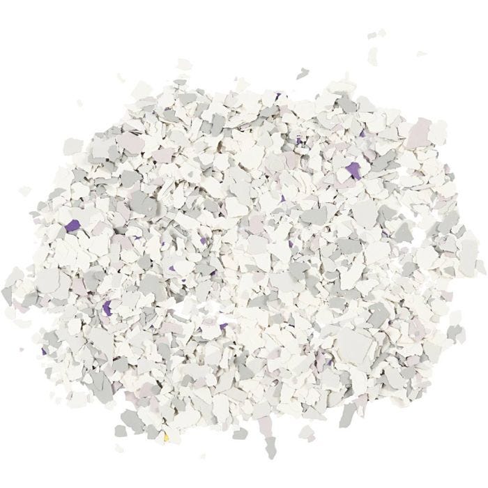 Terrazzo vlokken, lichtgrijs, 90gr/ 1 Doosje