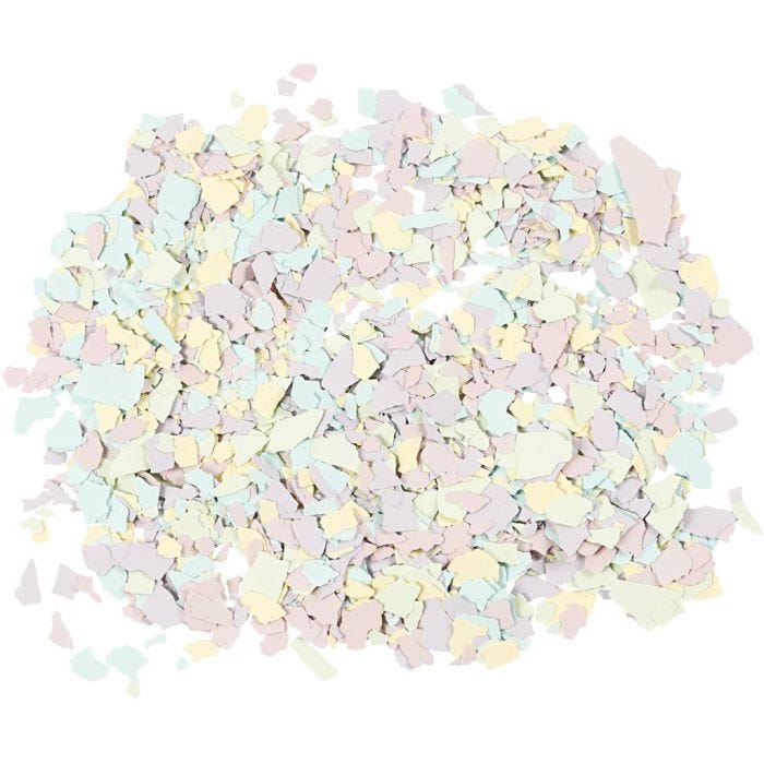 Terrazzo vlokken, pastelkleuren, 90gr/ 1 Doosje