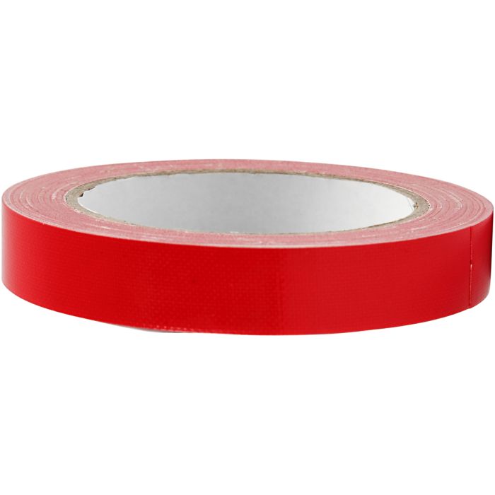 Canvas tape, B: 19 mm, rood, 25 m/ 1 rol