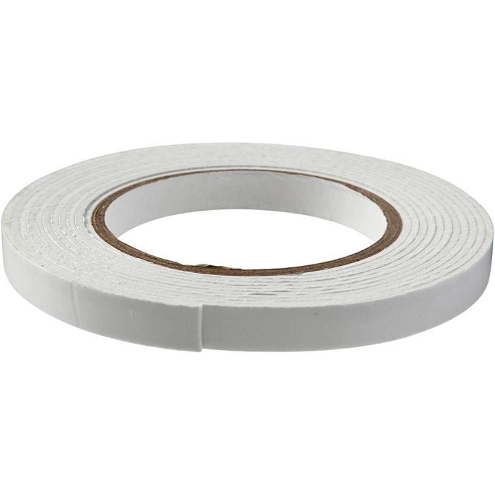 3D Foam Tape, B: 12 mm, dikte 2 mm, 5 m/ 1 rol
