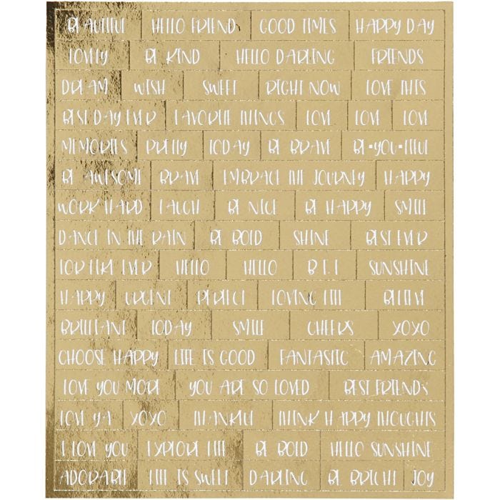Stickers, vel 10x11,5 cm, goud, 4stuk/ 1 doos