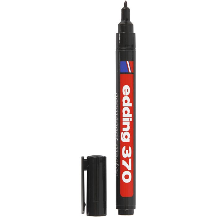 Edding 370 Stift, lijndikte 1 mm, zwart, 1 stuk